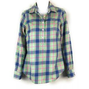 Vineyard Vines Womens Tabbed Shirt SZ 00 Pink Blue
